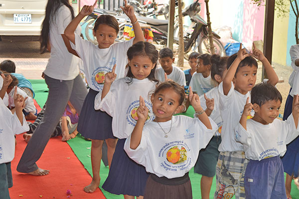 孤児院と幼稚園を兼ねた施設（カンボジア）